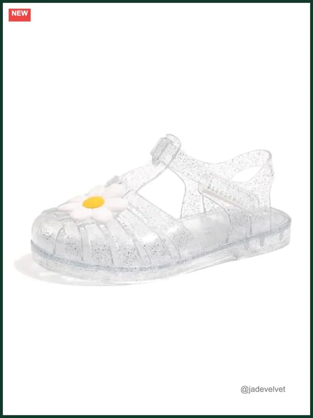 Closed Toe Princess Fisherman Jelly Sandals with Glitter